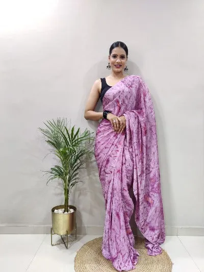 1 Min Chiffon Readymade Saree Ready to wear