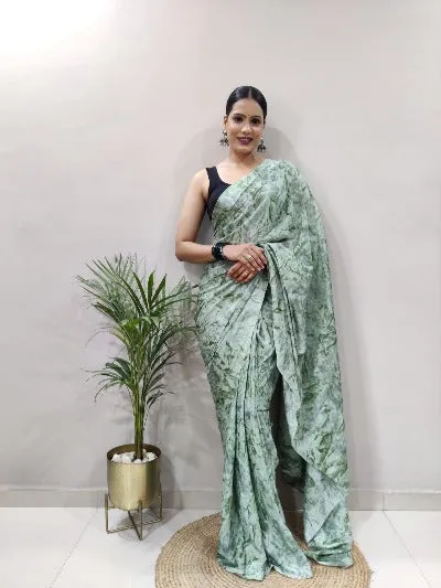 1 Min Chiffon Readymade Saree Ready to wear