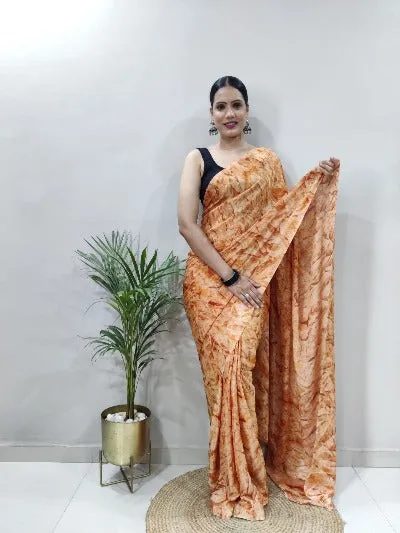 1 Min Chiffon Readymade Saree Ready to wear