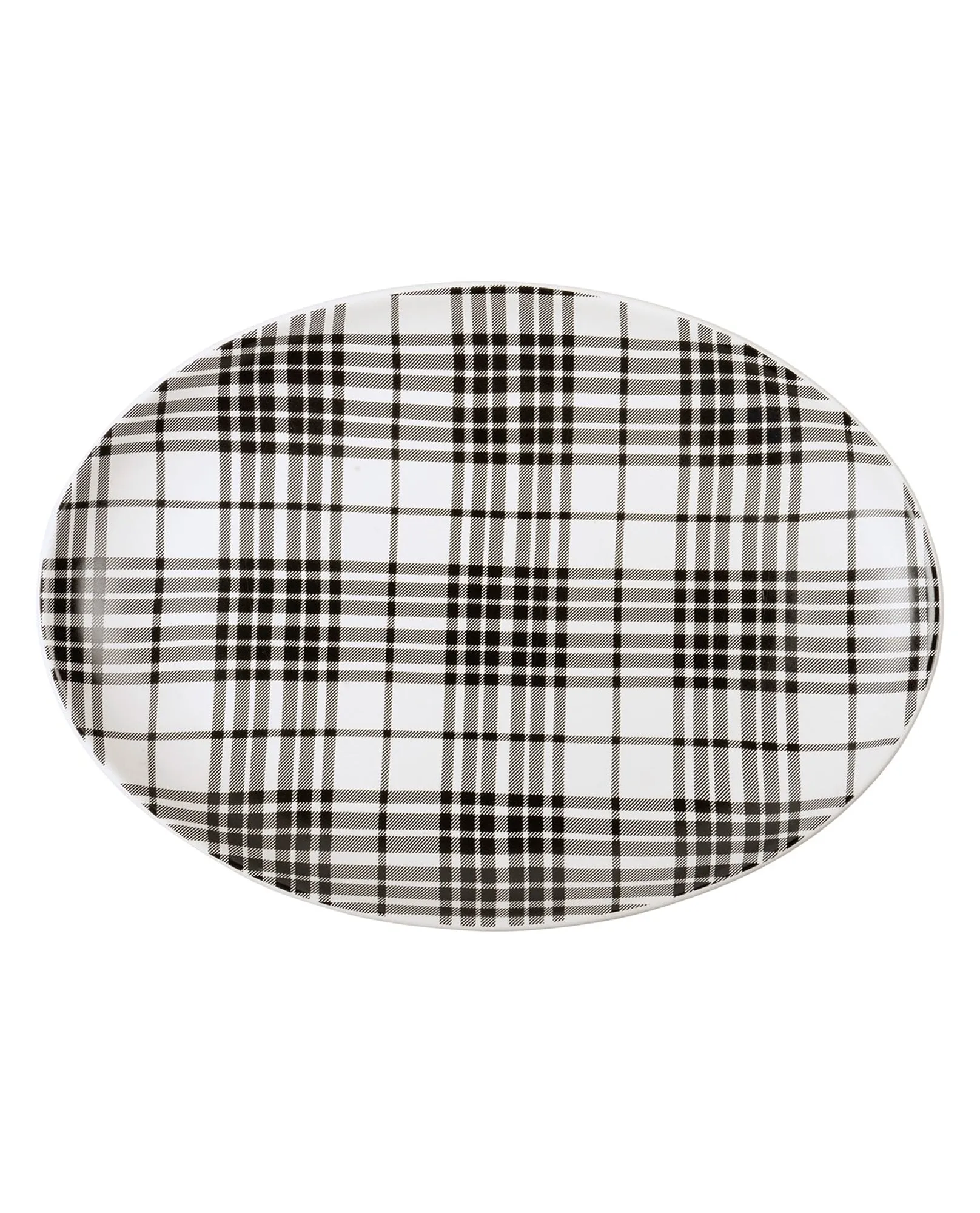 111482 BLACK PLAID CHIP AND DIP SET