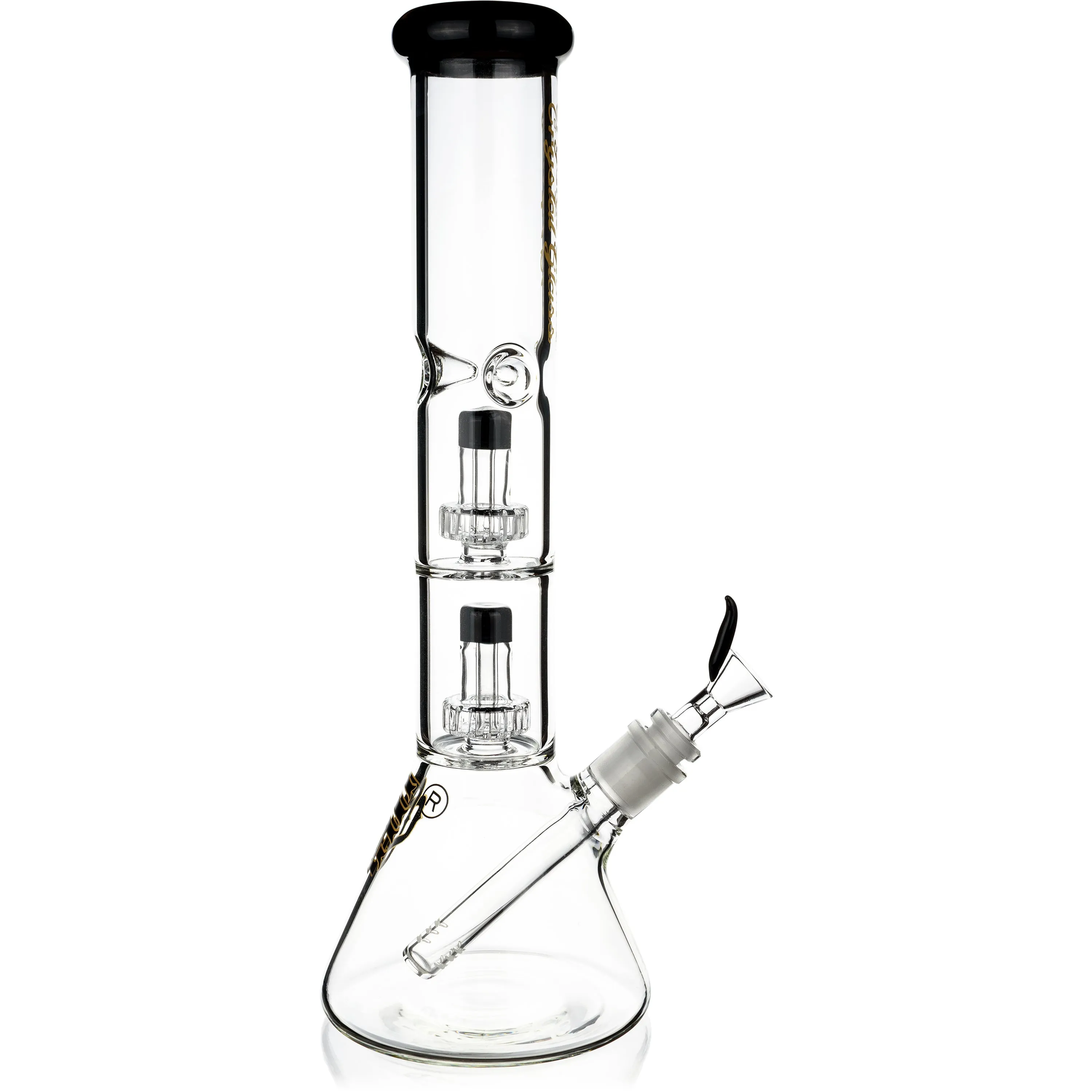 14 Beaker Bong w/ Double Showerhead Perc, by Crystal Glass