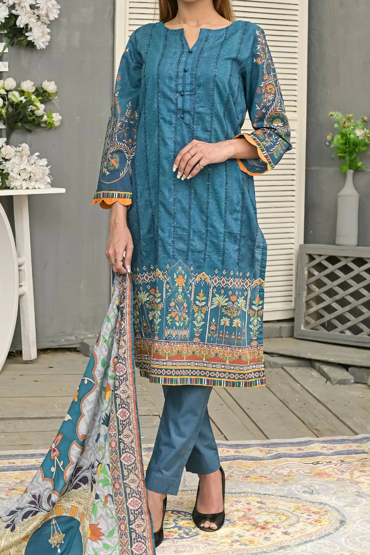 3 PIECE DIGITAL PRINT LAWN| DPC-244