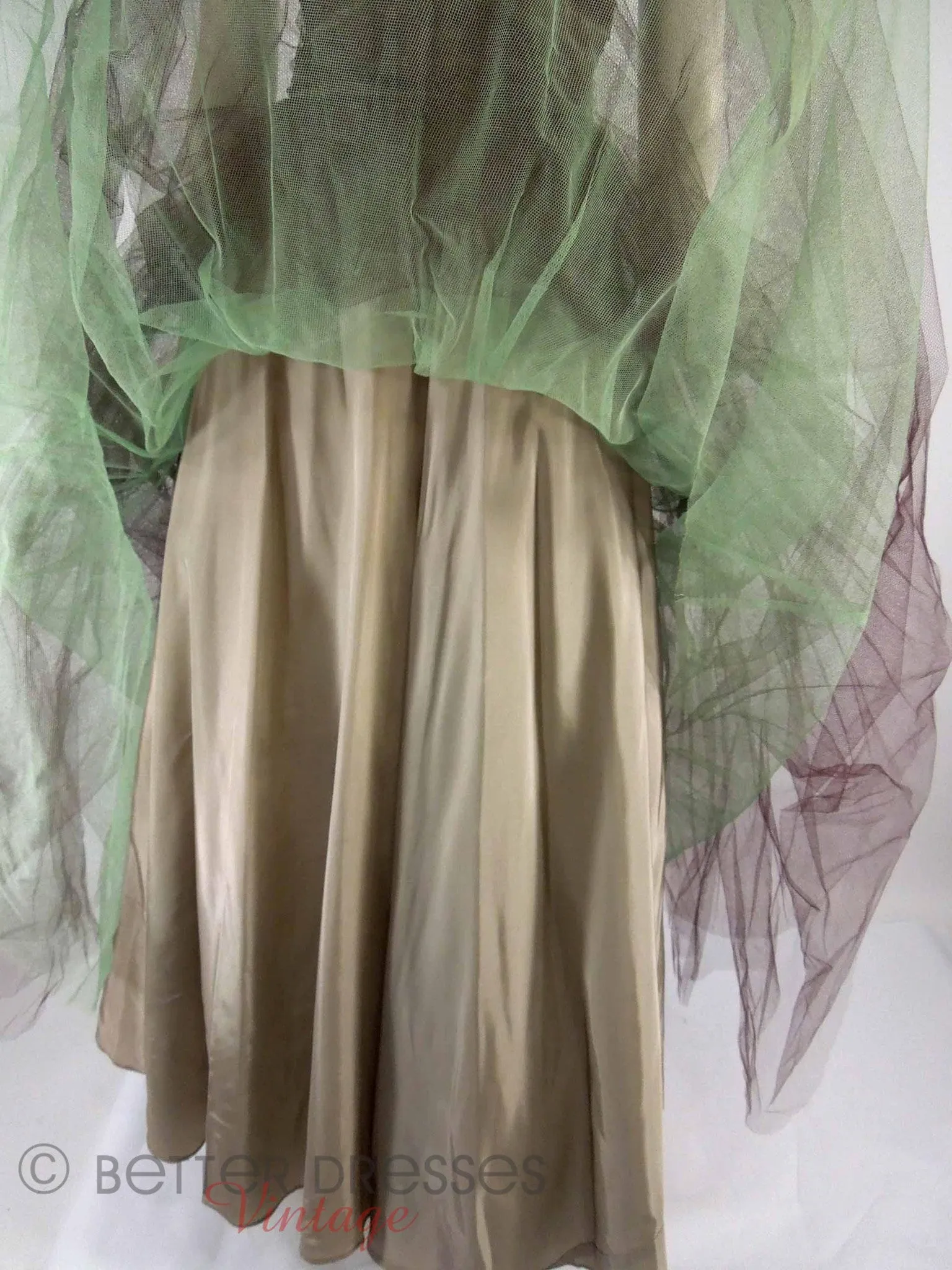 40s/50s Embellished Tulle Ball Gown - sm