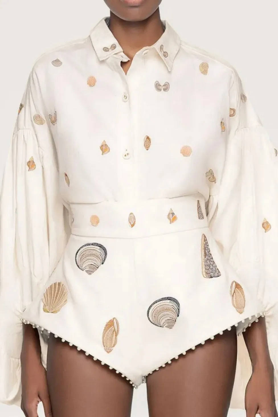 AGAR CARACOLA EMBROIDERED SHIRT