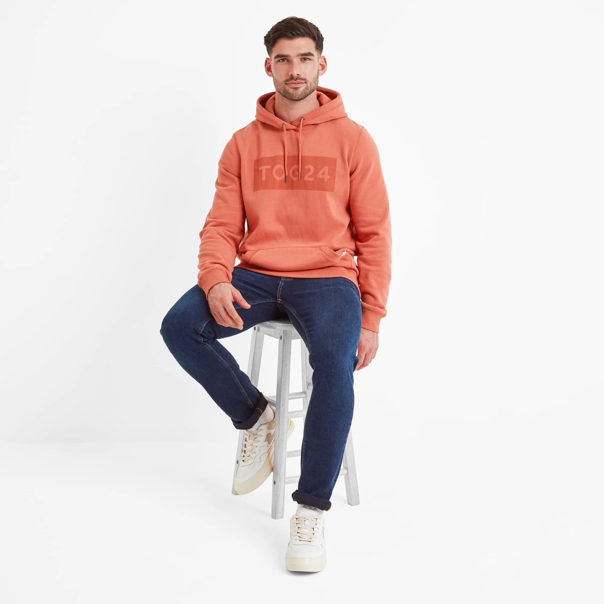 Barron Mens Hoodie - Washed Red