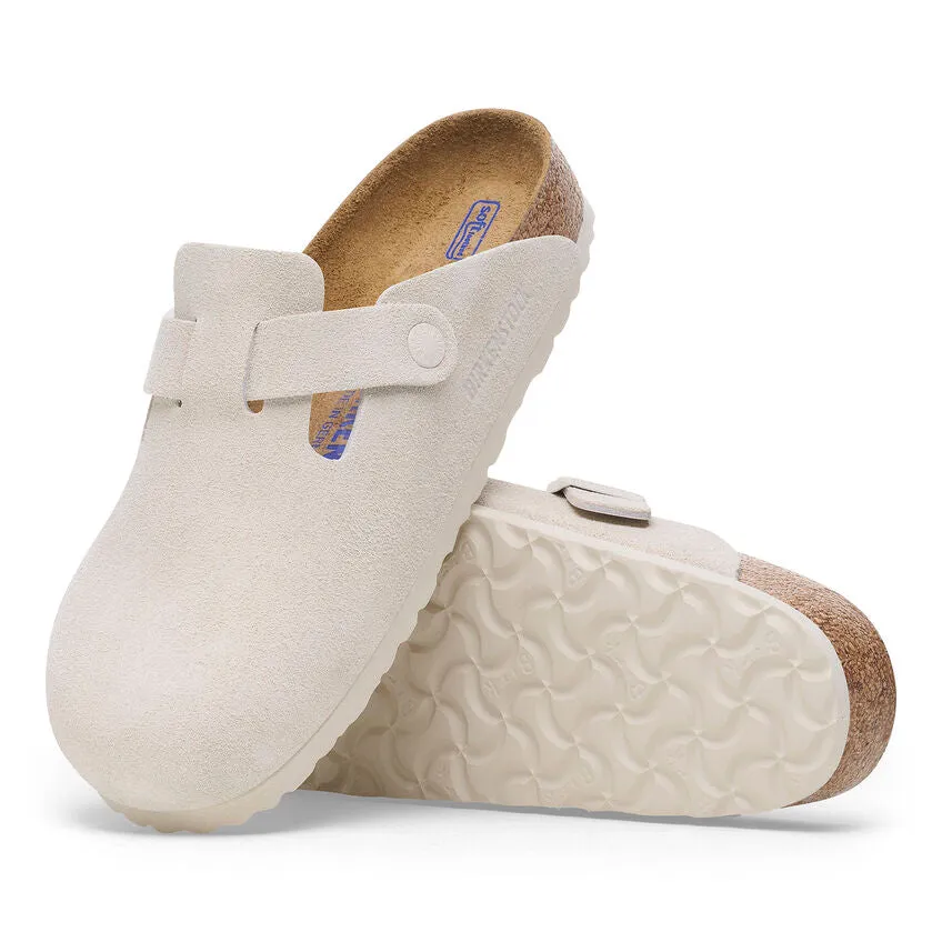 'Birkenstock' Women's Boston Soft Footbed Clog - Antique White