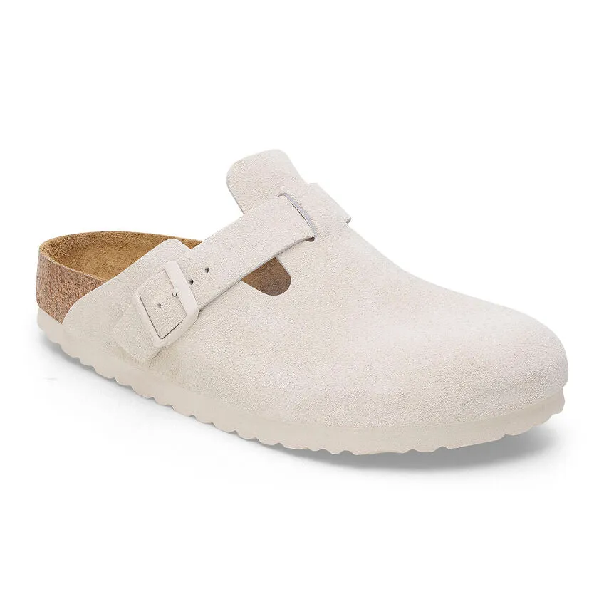 'Birkenstock' Women's Boston Soft Footbed Clog - Antique White