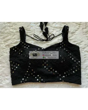 Black Sheesh Sleeveless Blouse