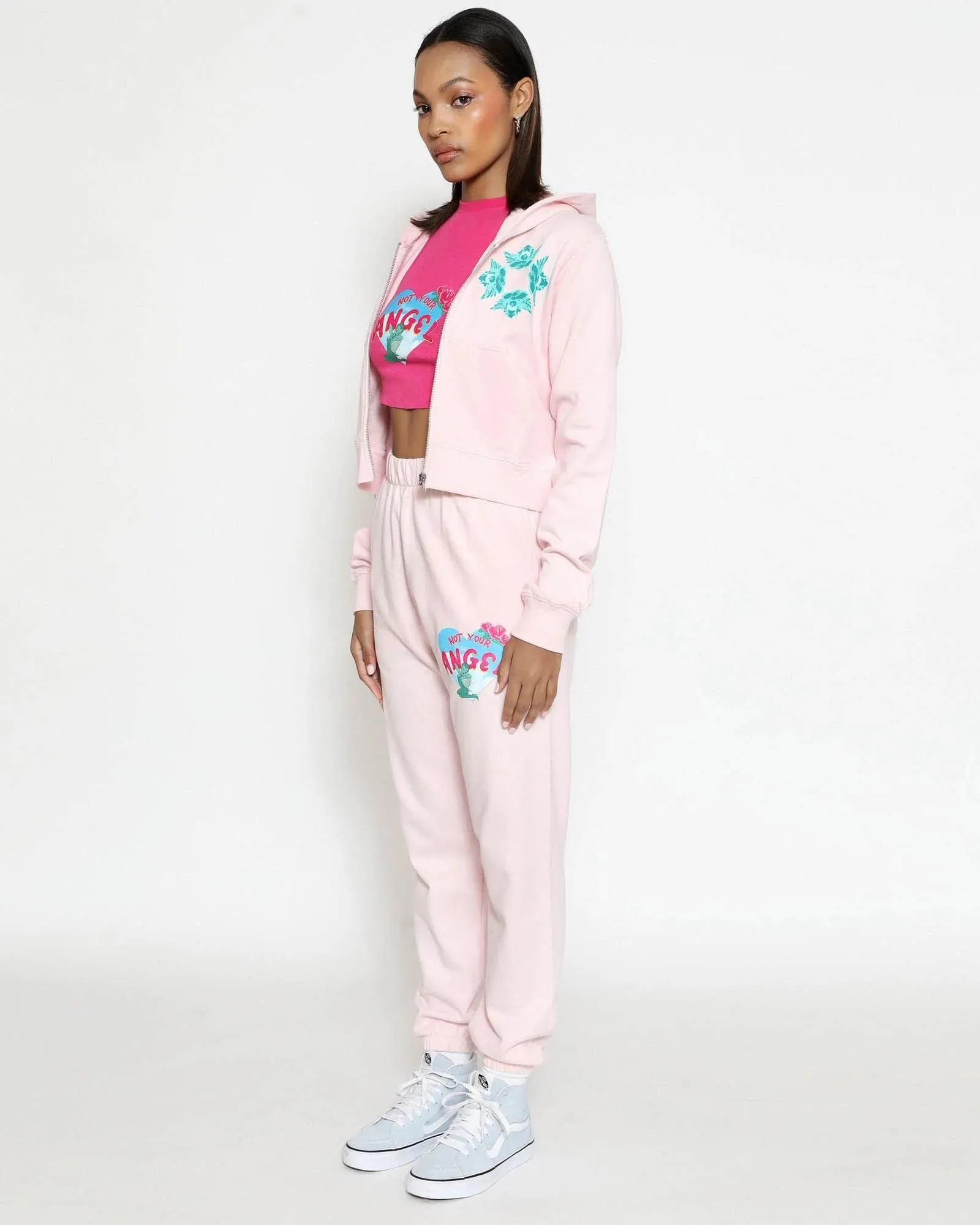 Boys Lie Sorry Siren Pink Zip Up Hoodie