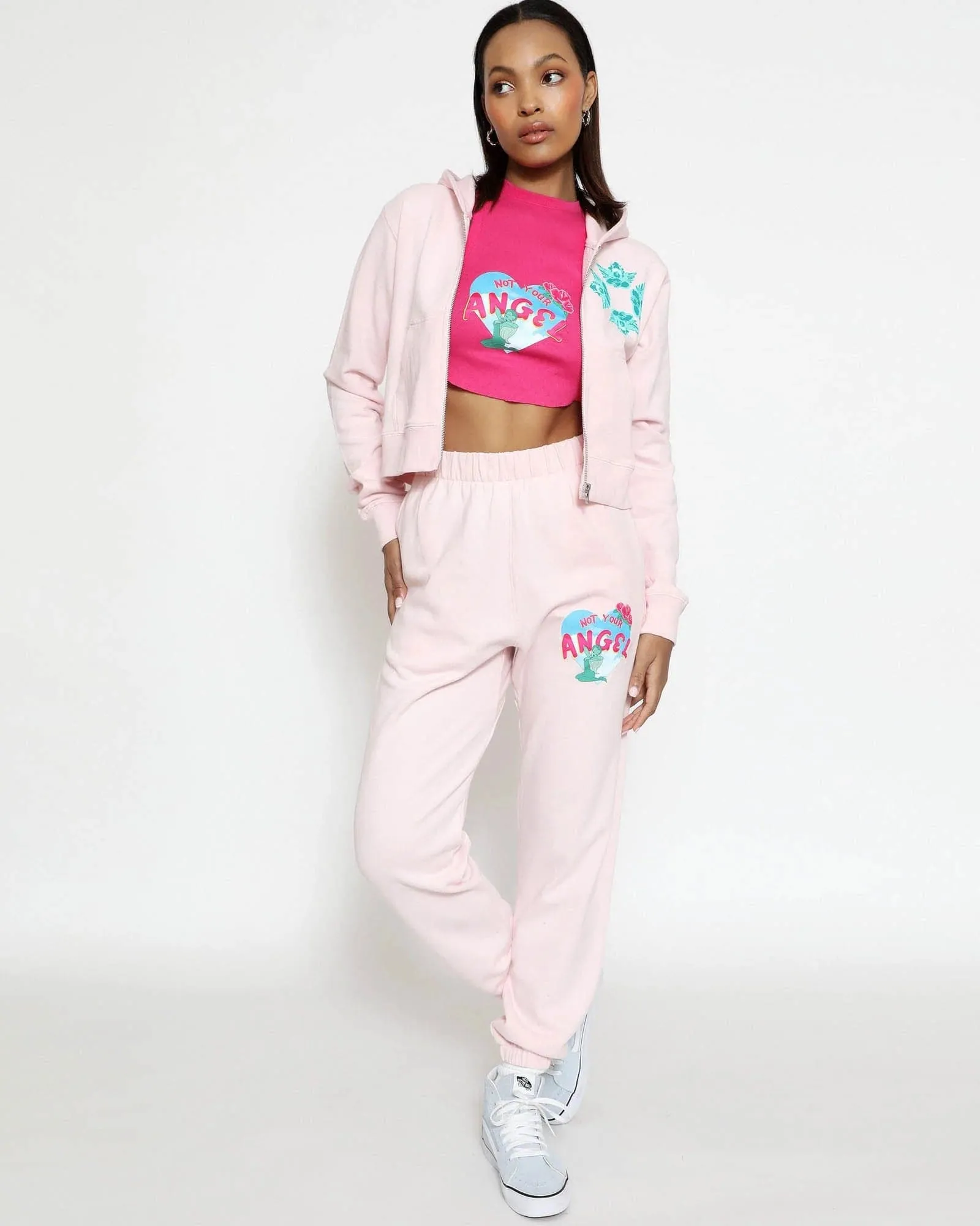 Boys Lie Sorry Siren Pink Zip Up Hoodie