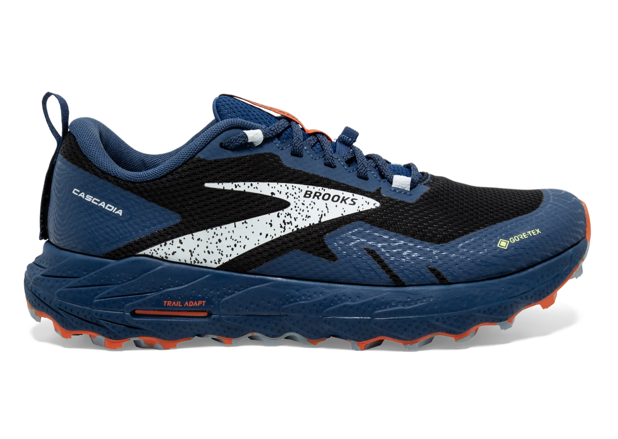 Brooks Cascadia 17 GTX (D Width) - Black/ Black/ Firecracker (Mens)