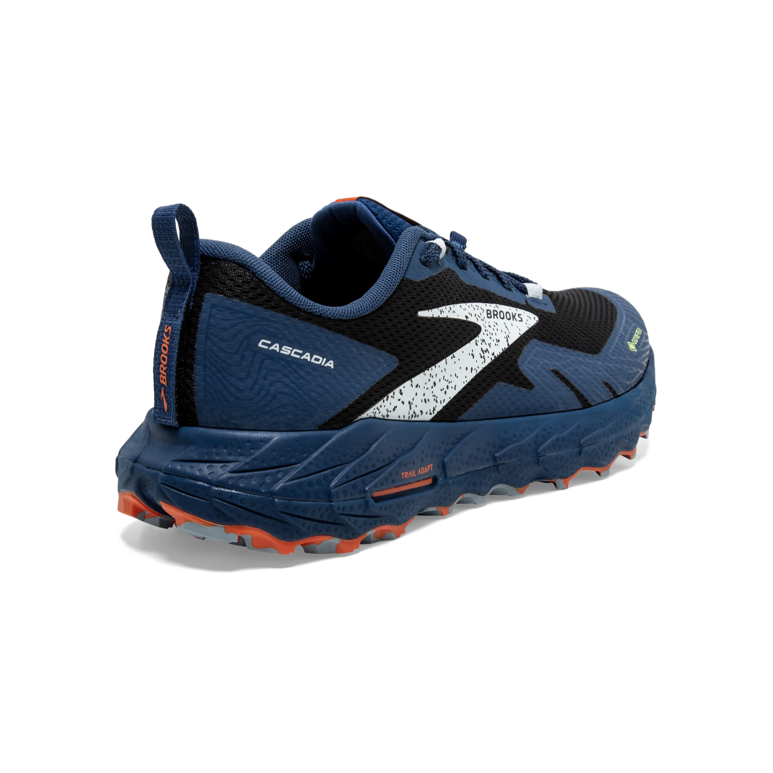 Brooks Cascadia 17 GTX (D Width) - Black/ Black/ Firecracker (Mens)