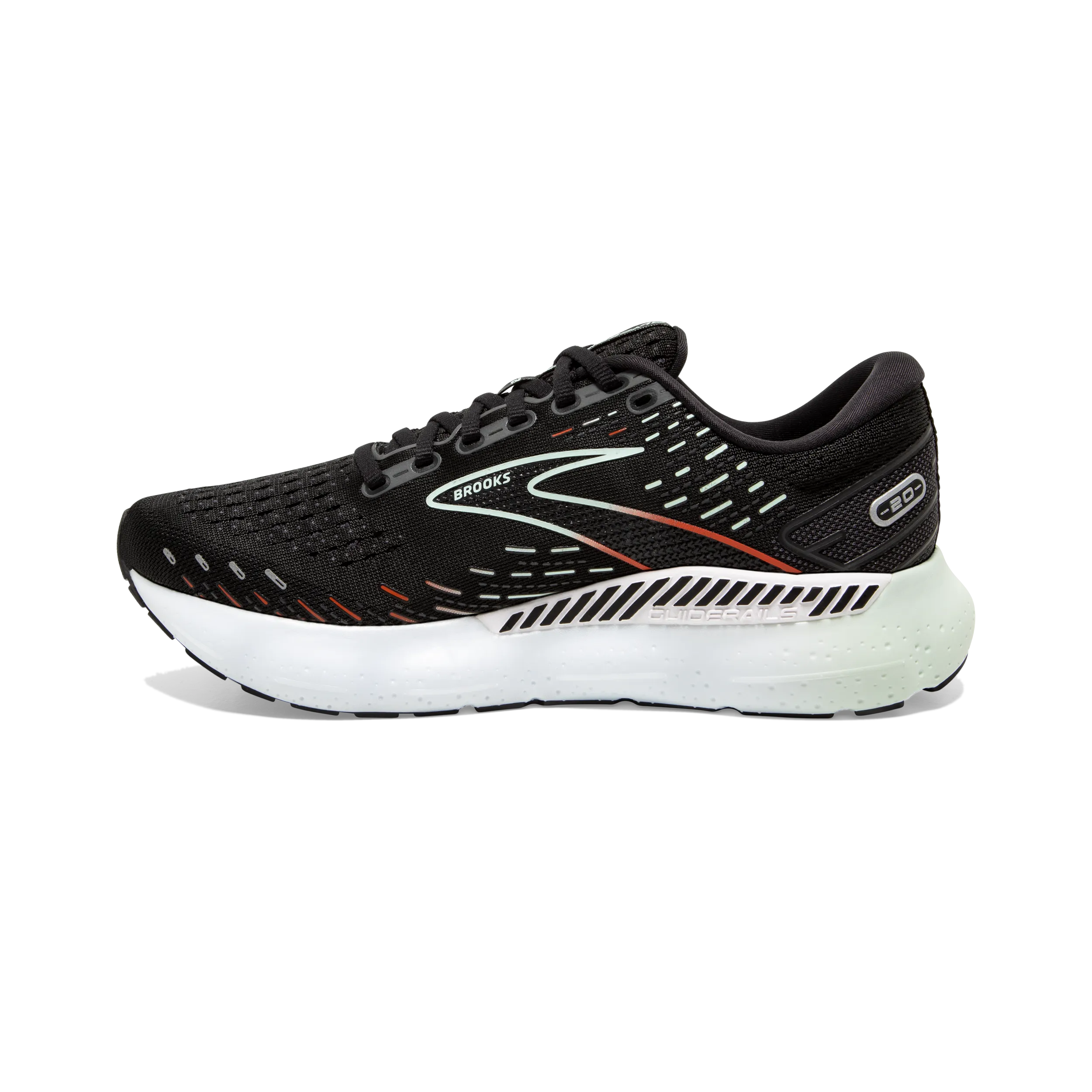 Brooks Glycerin GTS 20 (B Width) - Black/Red/Opal (Womens)