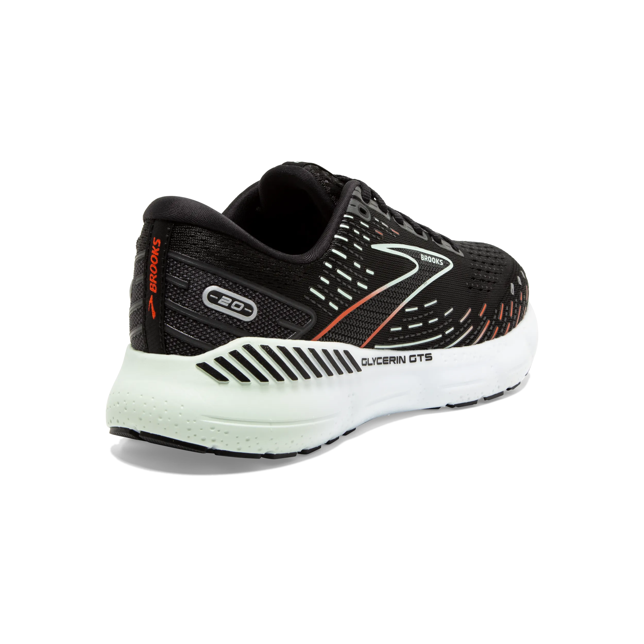 Brooks Glycerin GTS 20 (B Width) - Black/Red/Opal (Womens)