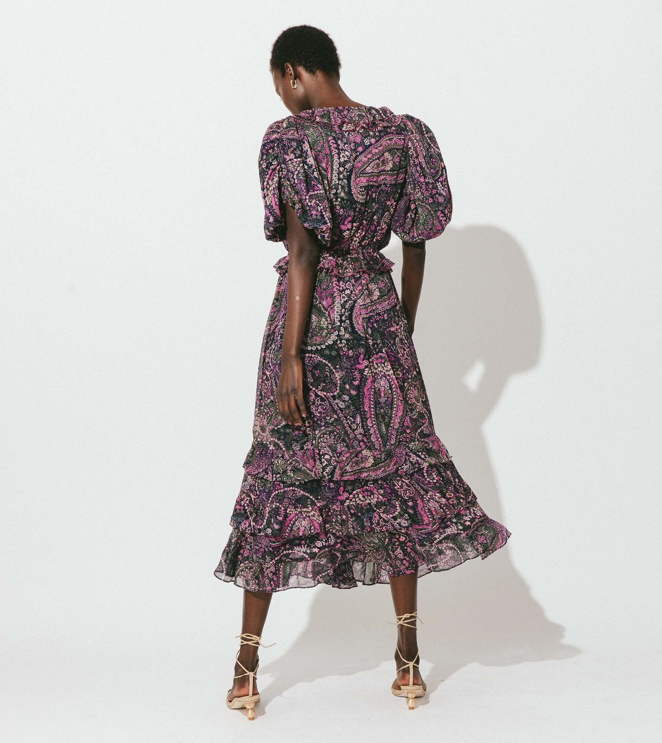 Callista Midi Dress | Caymen Paisley Purple