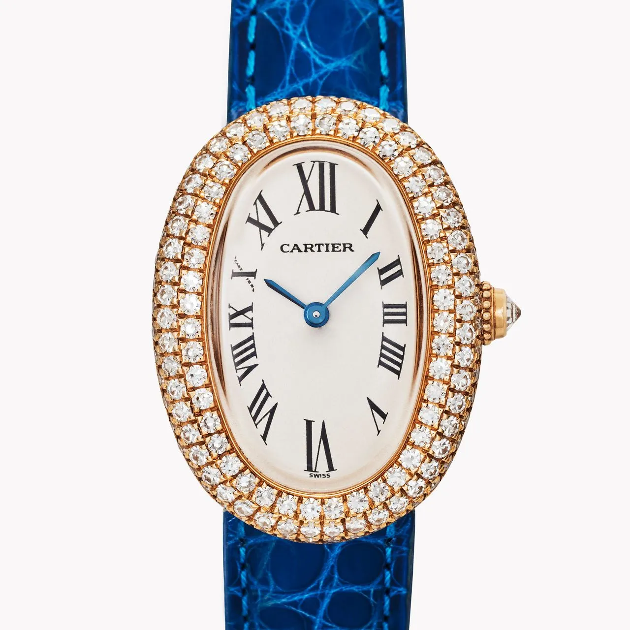 Cartier Baignoire Gold & Pave Diamonds