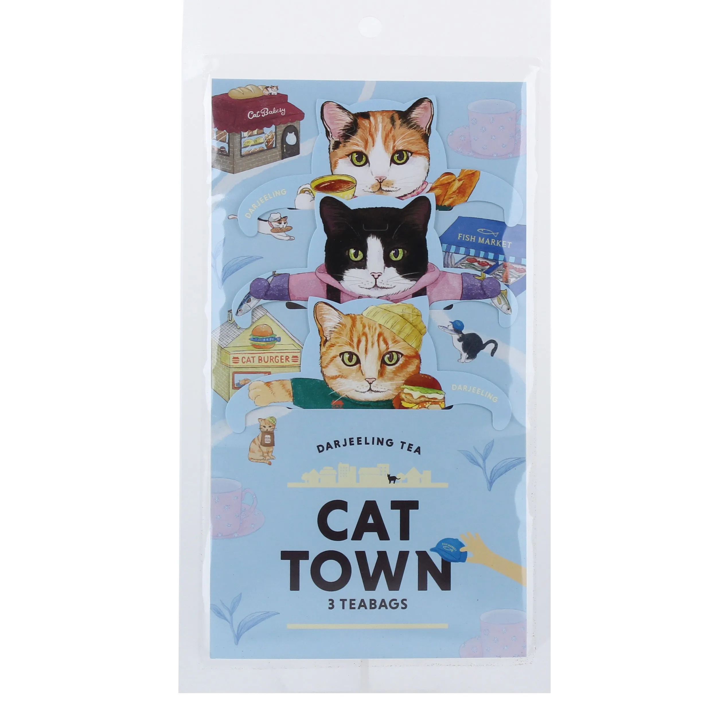 Cat Town Darjeeling Tea Hook Tea Bags