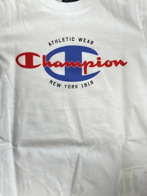 Champion Legacy Graphic short sleeve boy's t-shirt 306307 WW001 WHT white