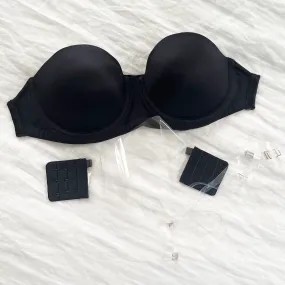 Clearly Amazing Clear Black Bra Set