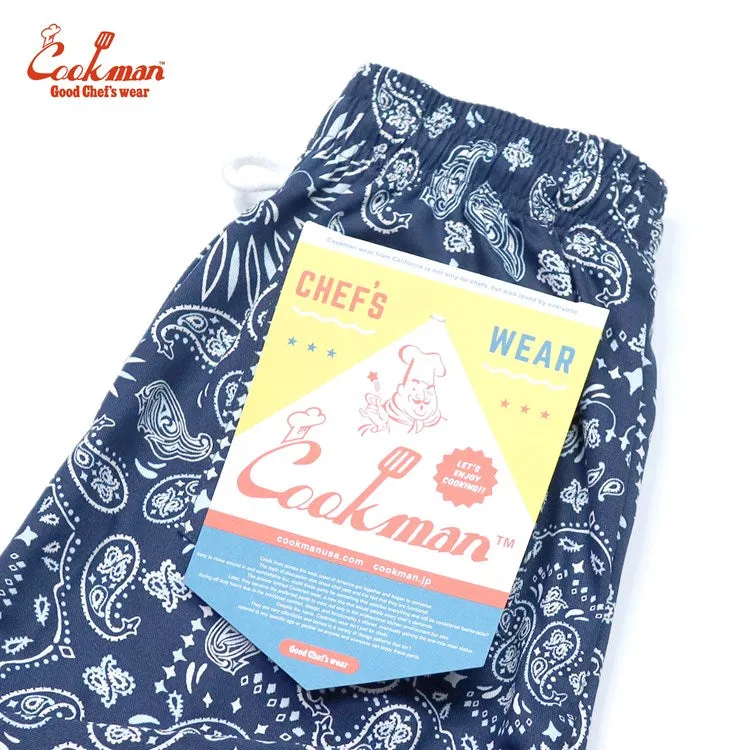 Cookman Chef Pants Kids - Paisley : Navy