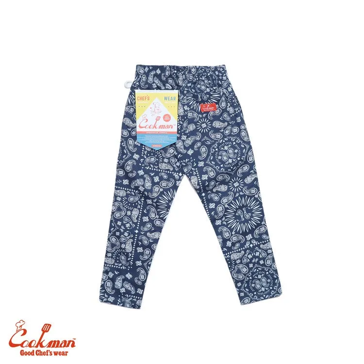 Cookman Chef Pants Kids - Paisley : Navy