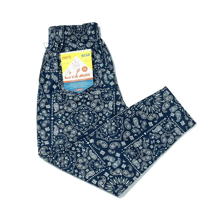 Cookman Chef Pants - Paisley : Navy