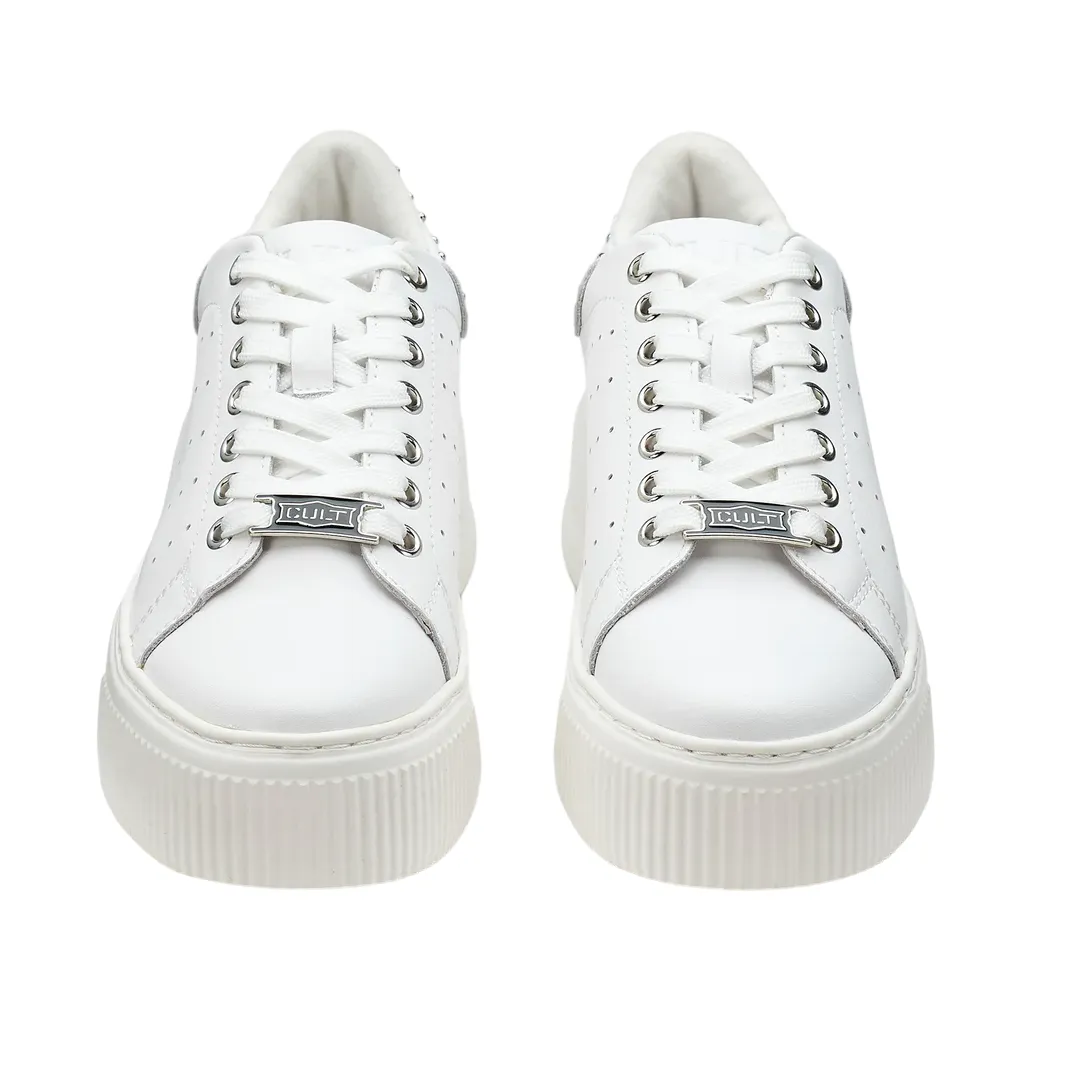 Cult shoe women's sneakers with silver studs Perry 4236 CLW423600 white