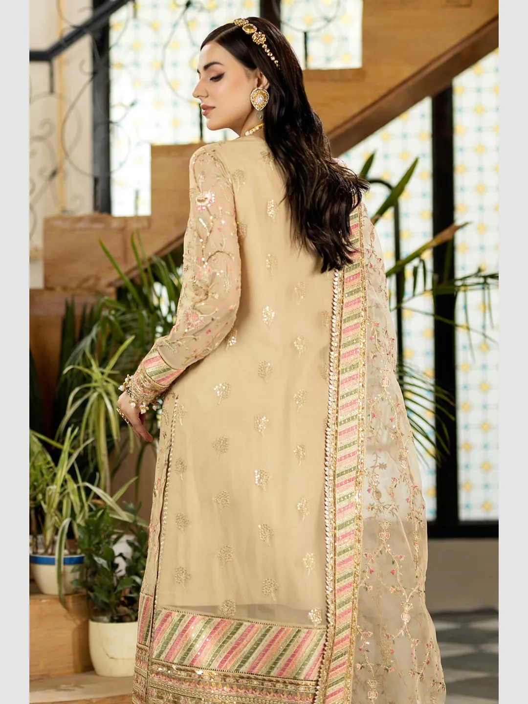 Designer Embroidered Net