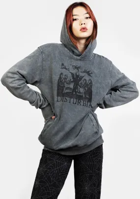 Devil Grey Acid Wash Pullover Hoody