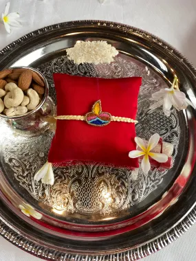 Diya Embroidered Rakhi