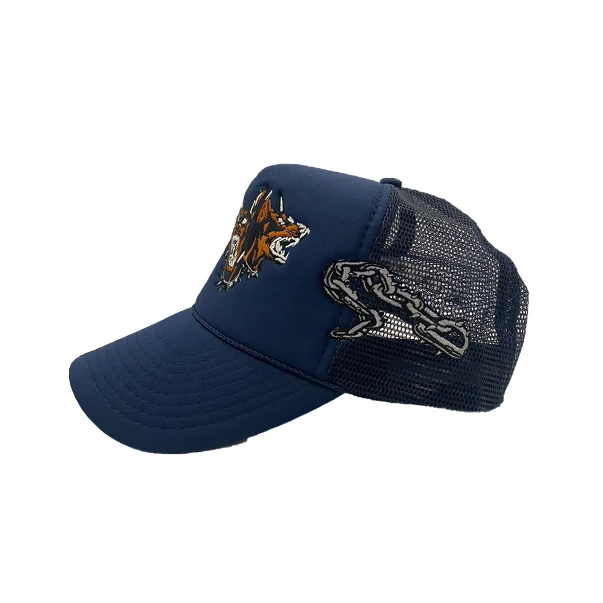 Dropout Triple Doberman Trucker Hat - Navy