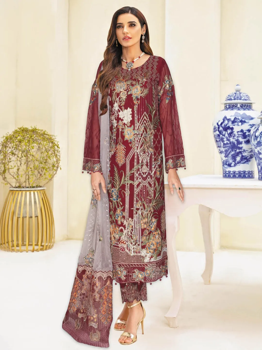 Embroidered Chiffon