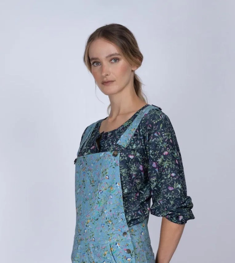 Eve botanical cotton print silk shirt