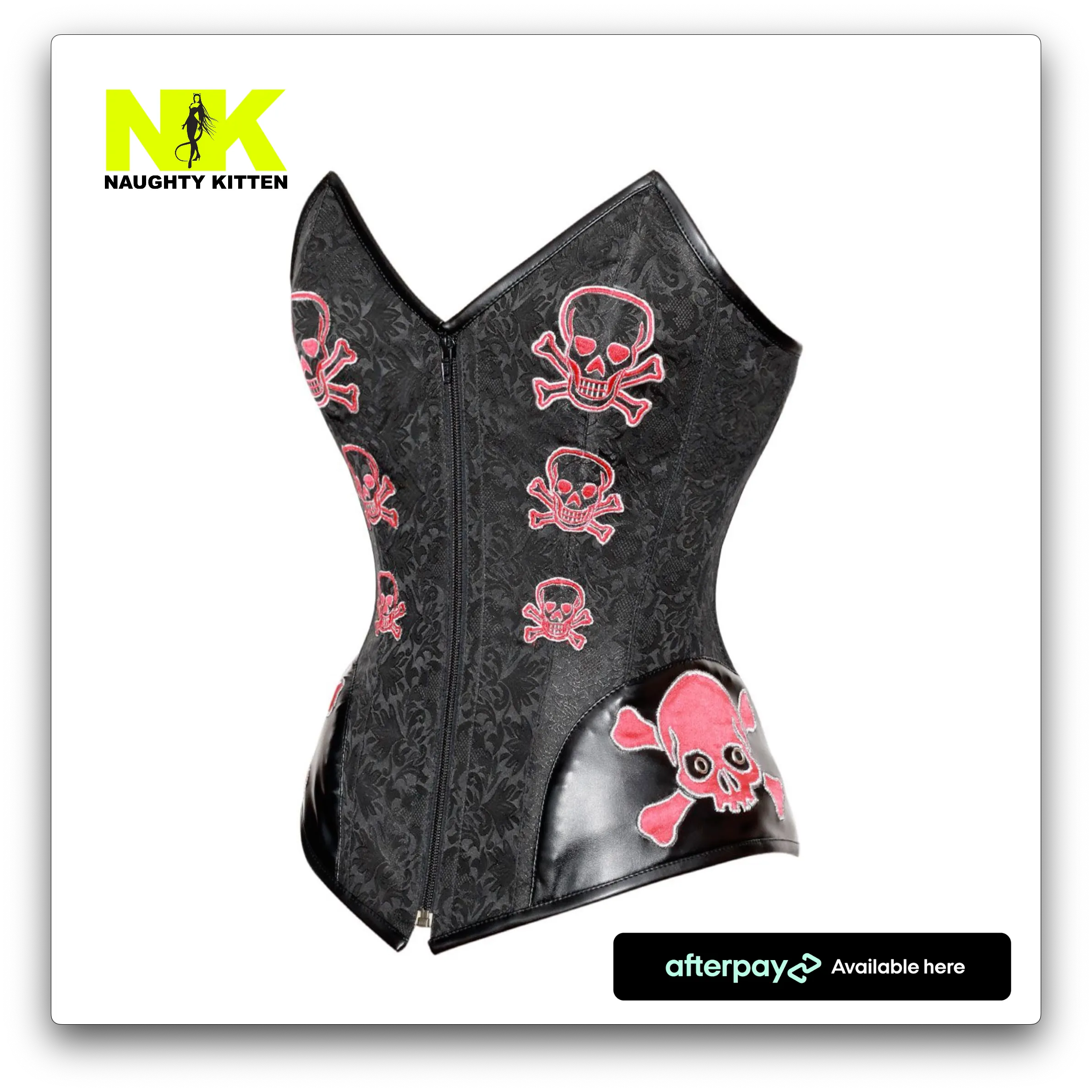 Evie Red Skull Corset