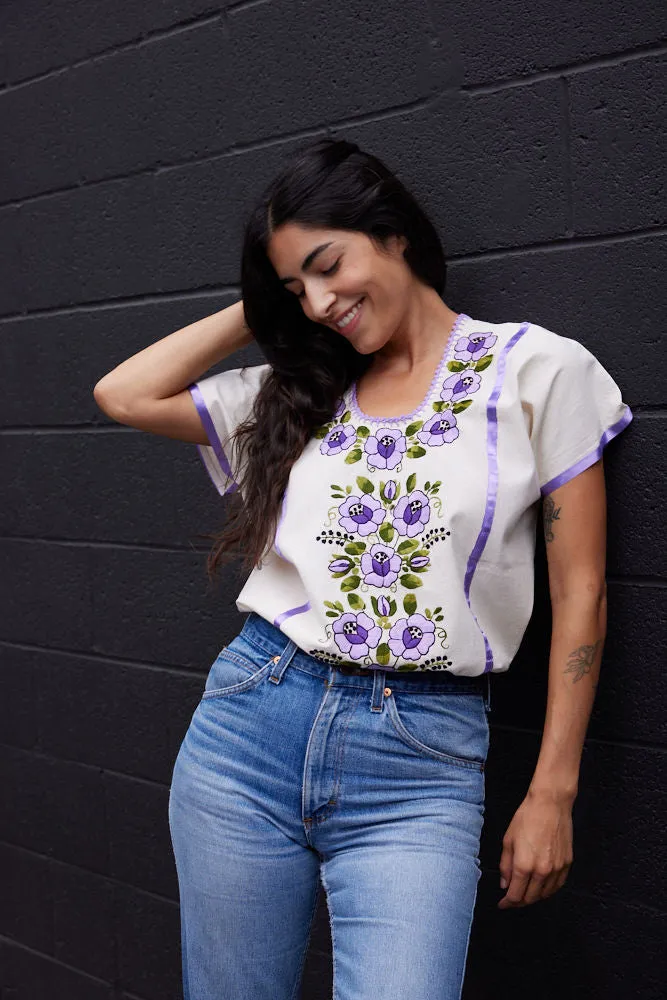 FLOR BOHO BLOUSE / LILAC