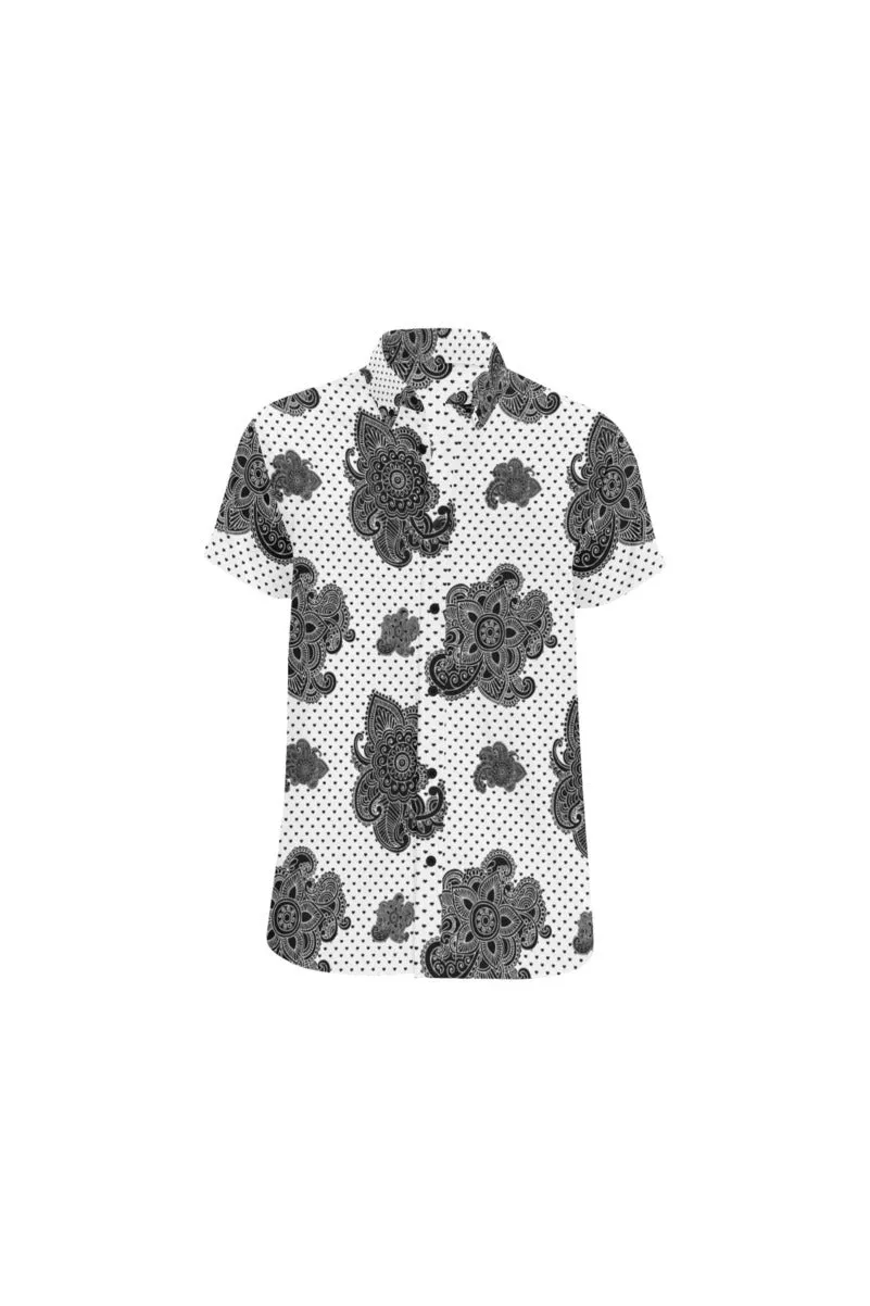 Floral Paisley Men's All Over Print Short Sleeve Shirt