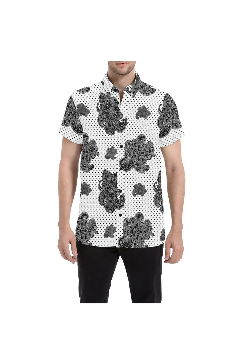 Floral Paisley Men's All Over Print Short Sleeve Shirt