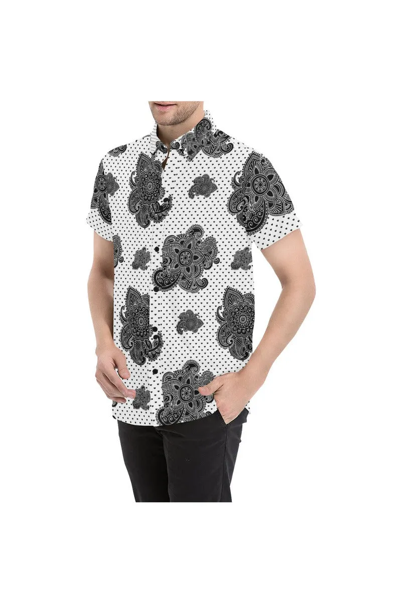 Floral Paisley Men's All Over Print Short Sleeve Shirt