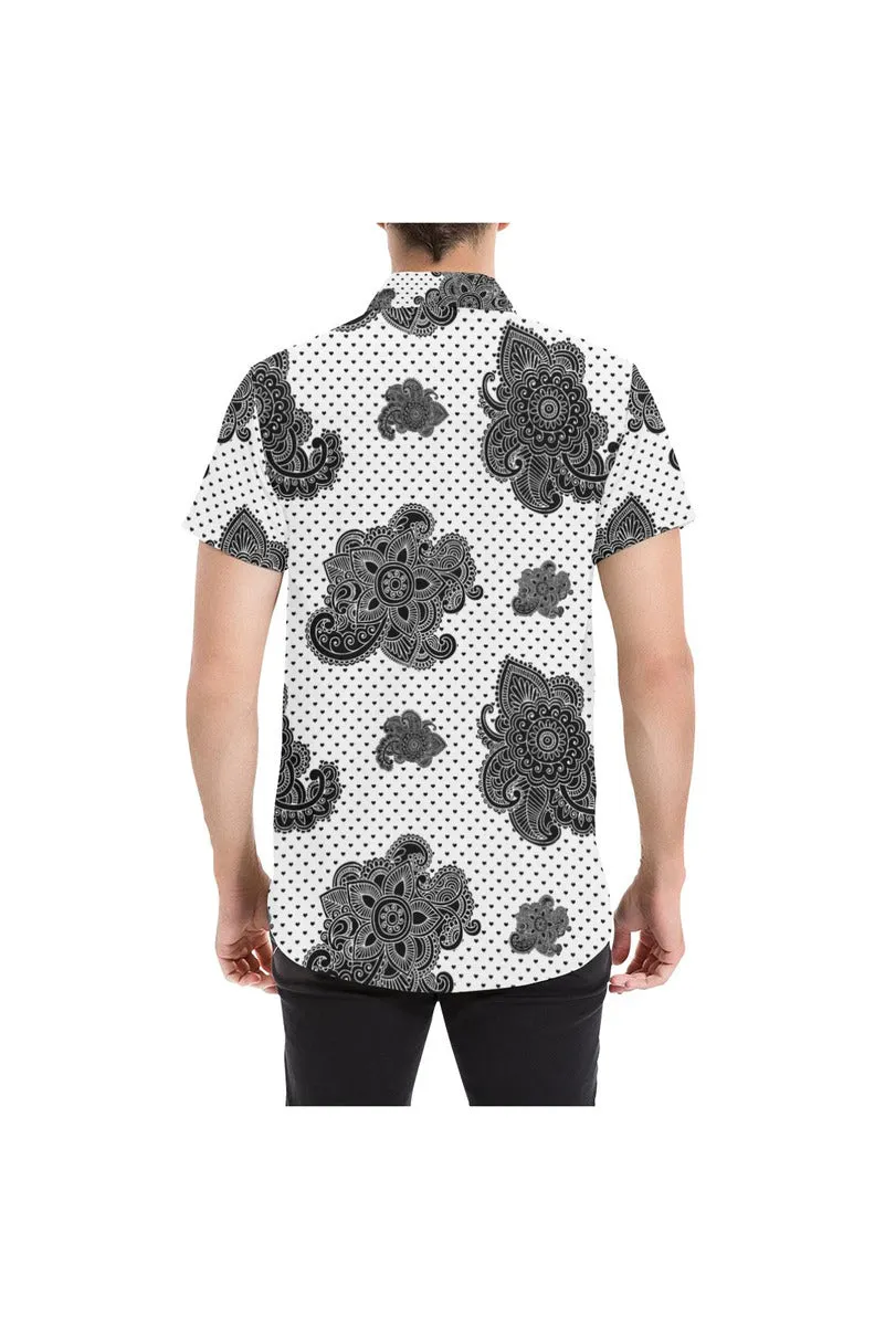 Floral Paisley Men's All Over Print Short Sleeve Shirt