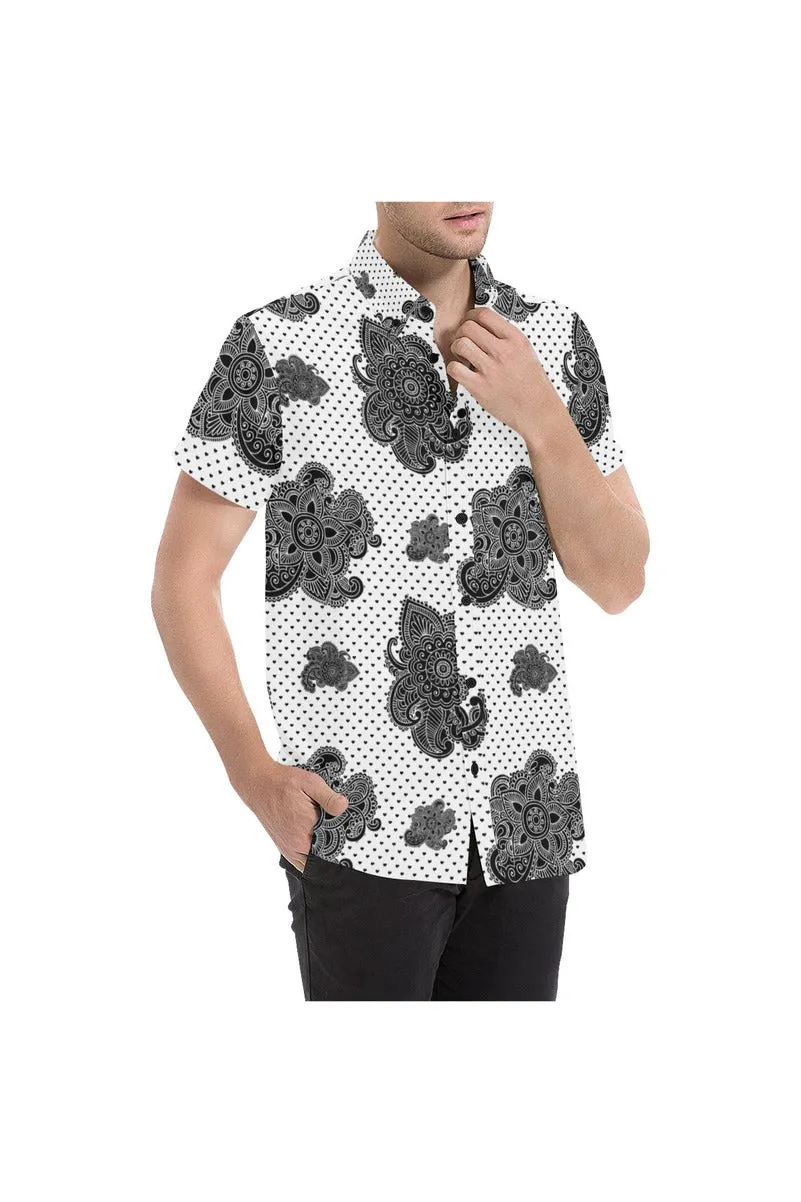 Floral Paisley Men's All Over Print Short Sleeve Shirt