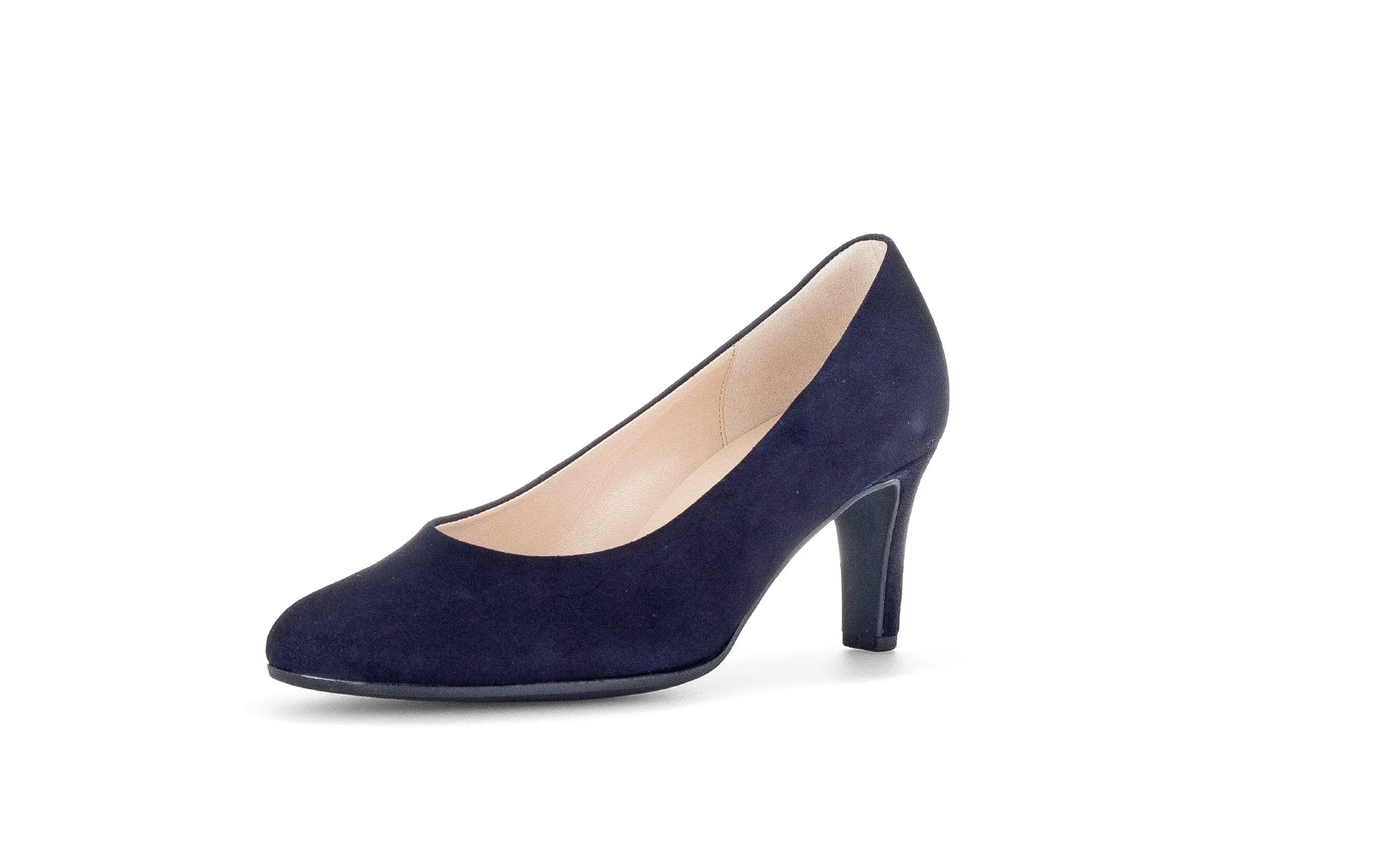 Gabor Navy Suede Court Shoe EDINA