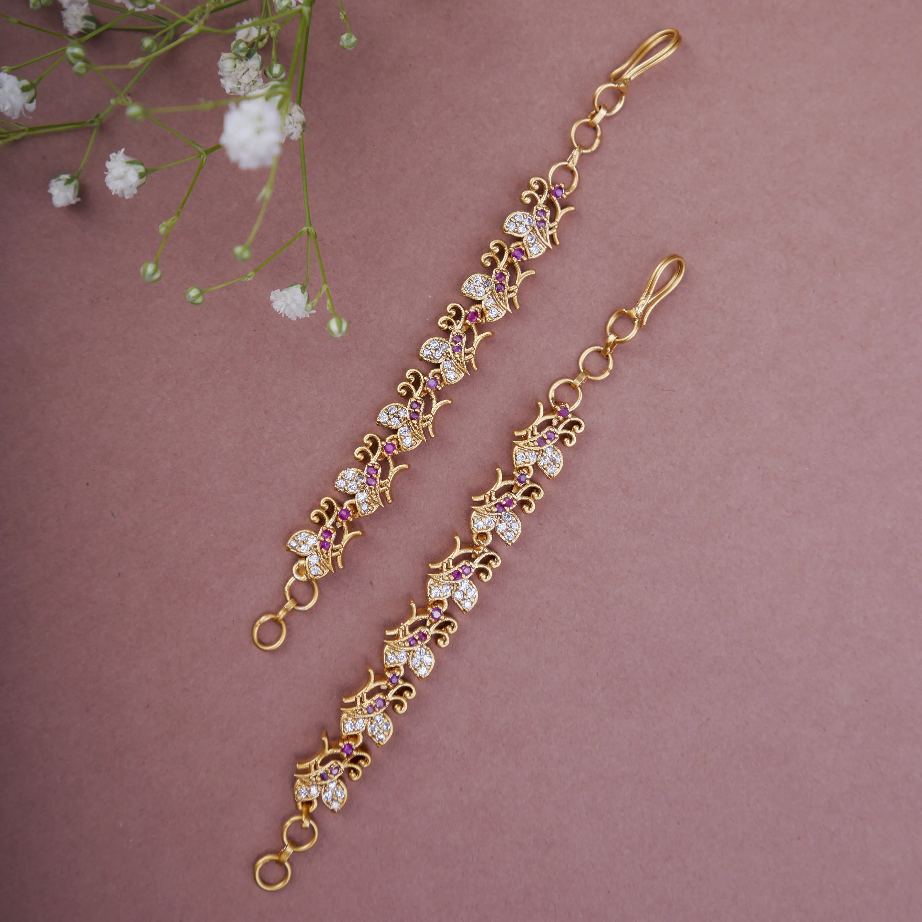 Graceful Gold Plated Ear Chain