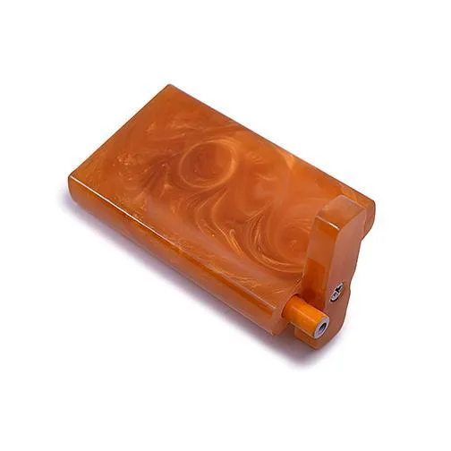 Handmade Acrylic Dugout One Hitter - Caramel Melt