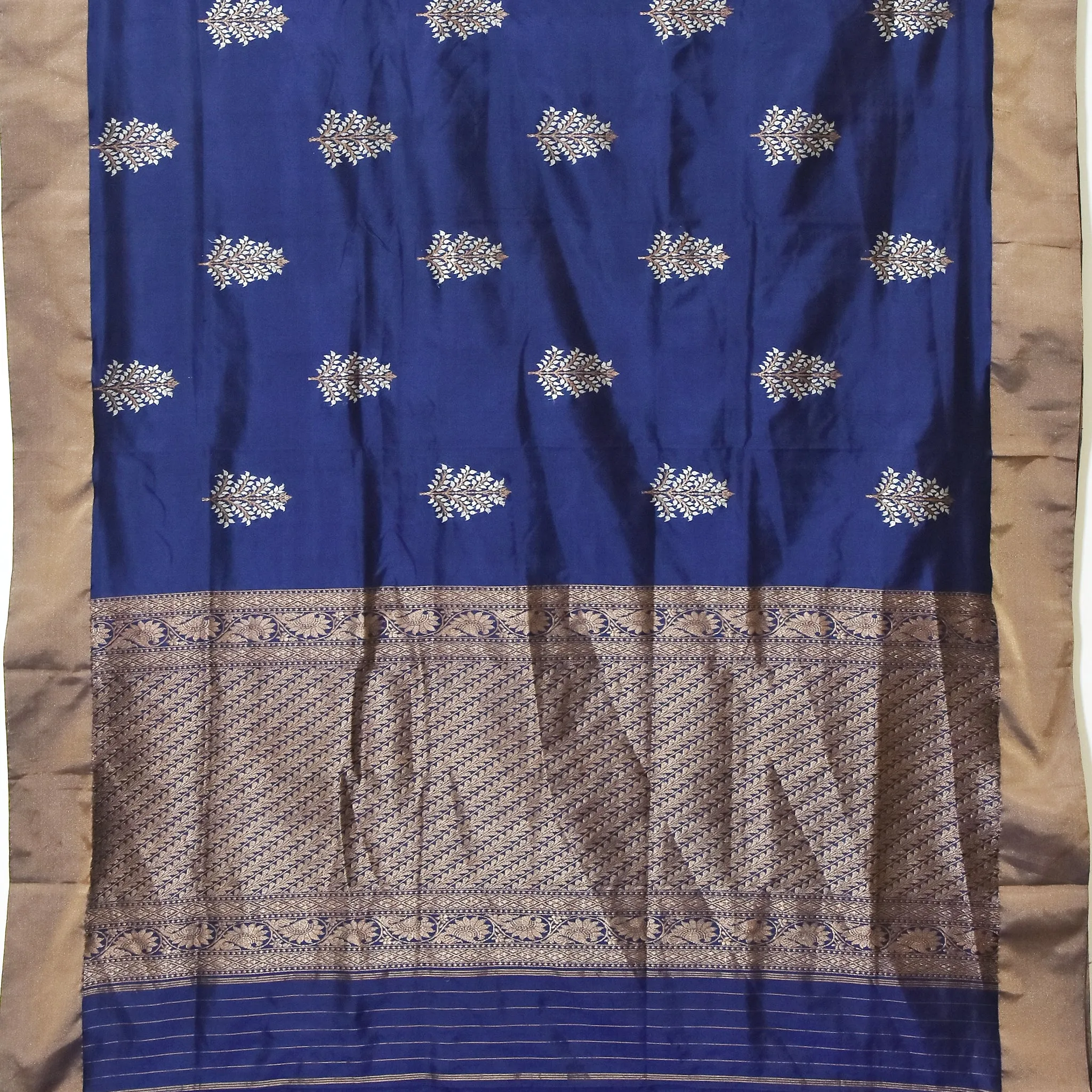 Handwoven Blue Banarasi Silk Saree - 554N014984DSS