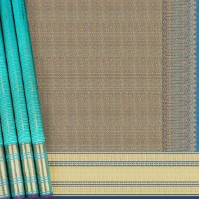 Handwoven Blue Kanjivaram Silk Saree - 1806T008511DSC