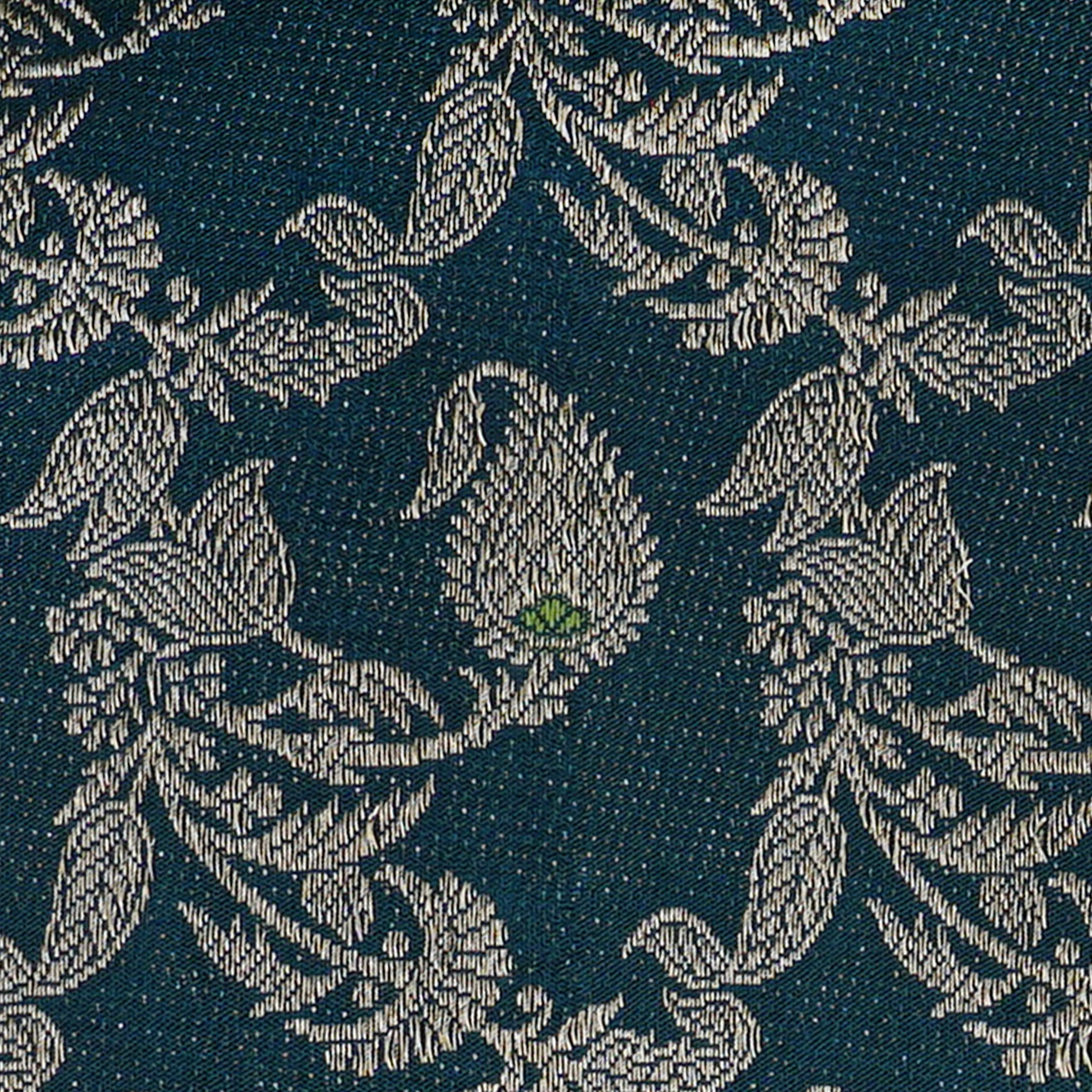 Handwoven Bluish Green Kanjivaram Silk Saree - 1974T008979DSC