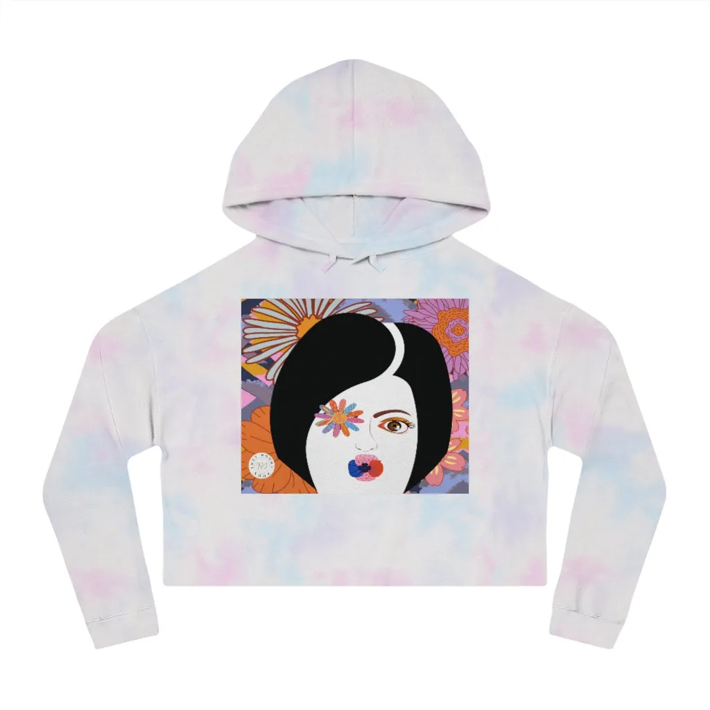 Haunting Visage Cropped Hoodie