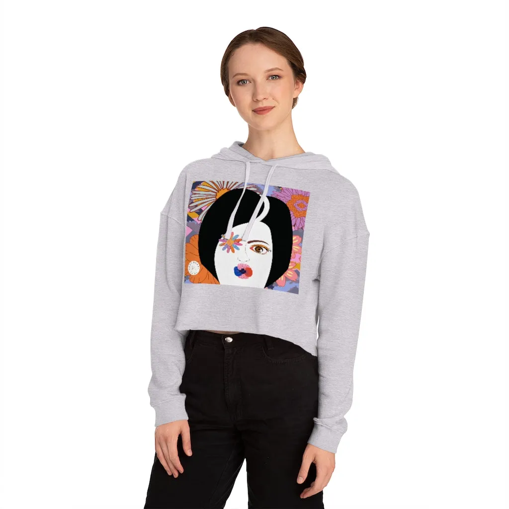 Haunting Visage Cropped Hoodie