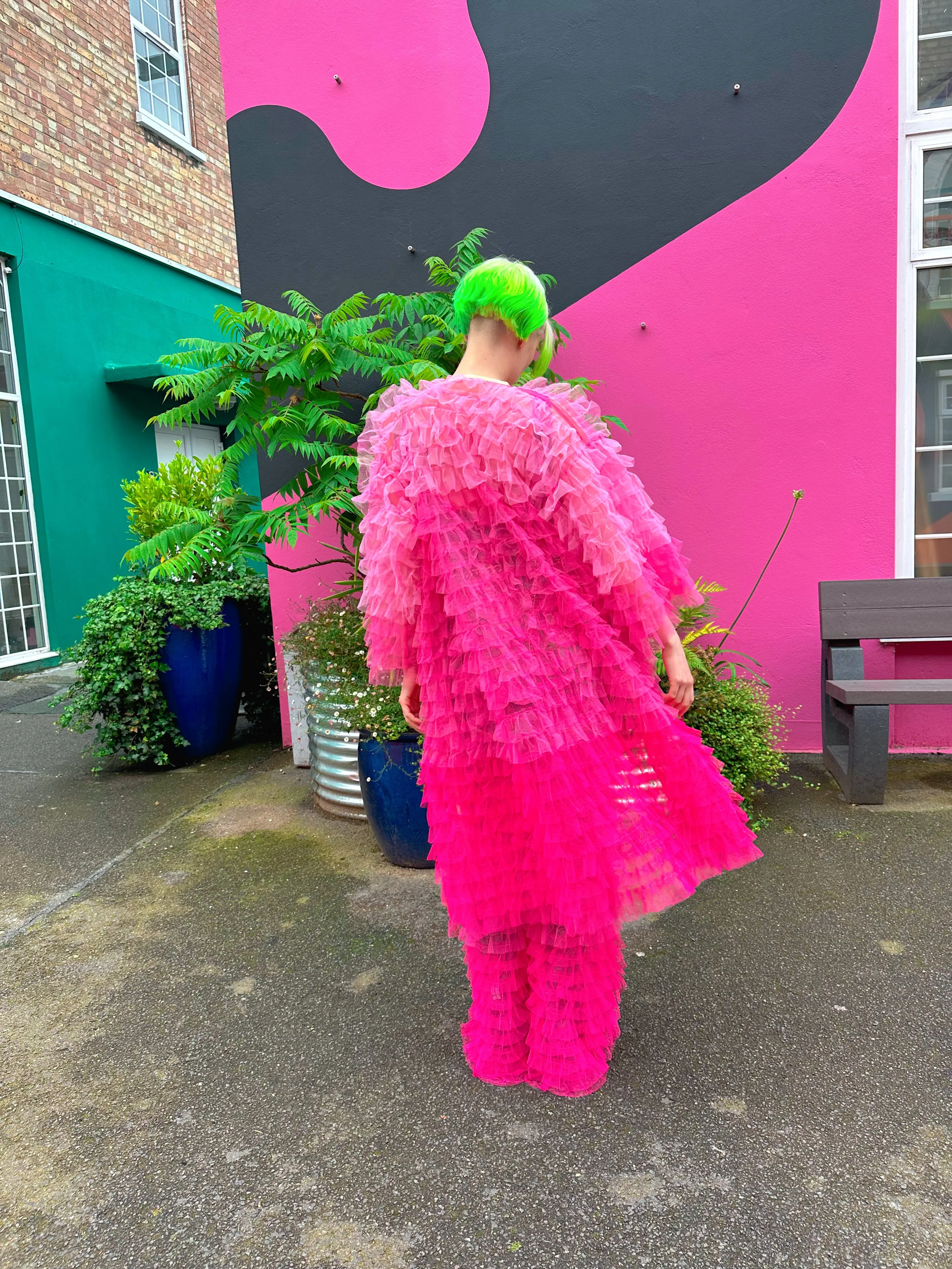 Hot Pink Layered Robe