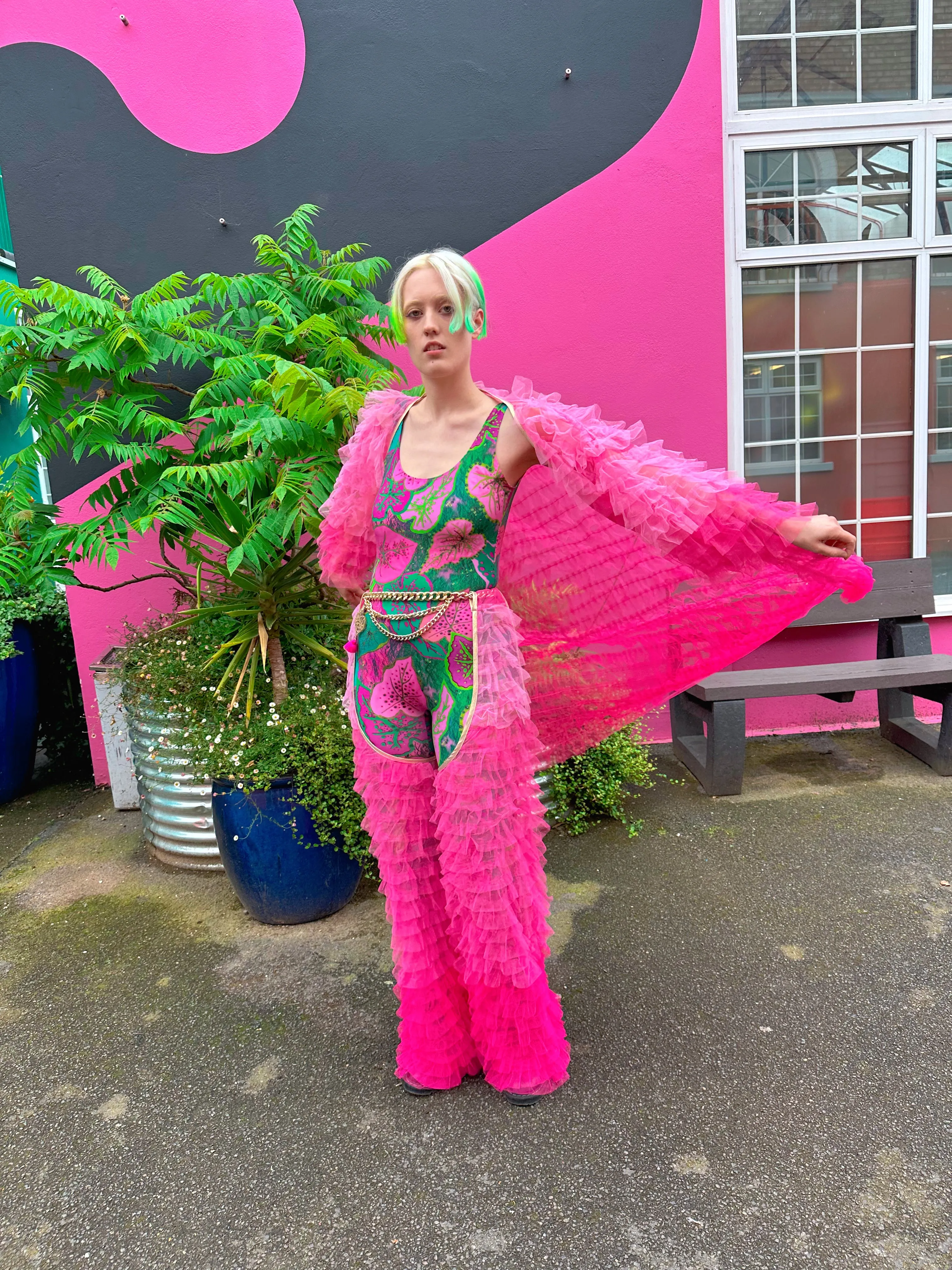 Hot Pink Layered Robe